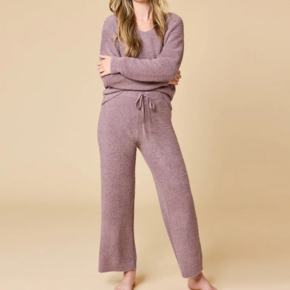 NWT Softies Waffle Marshmallow V Neck Lounge Pijama Set